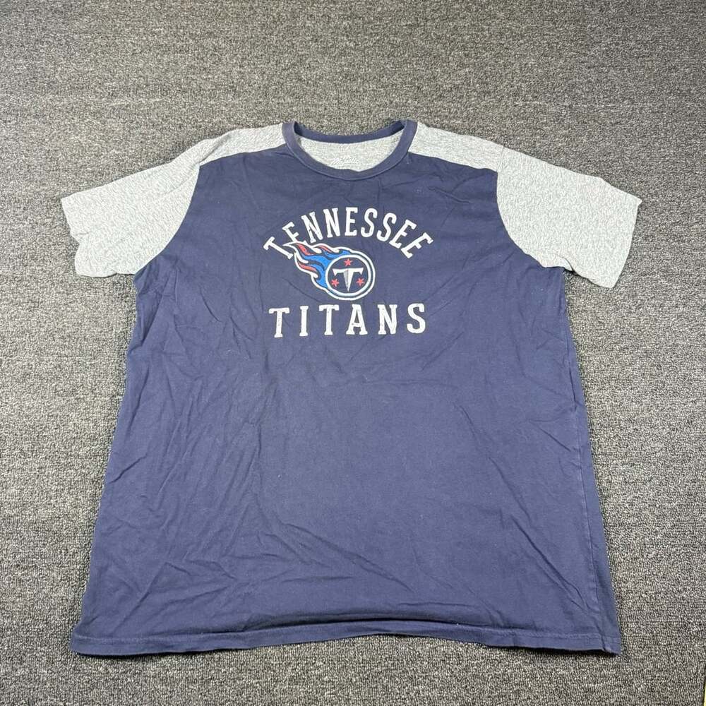 Majestic Threads Tennessee Titans T-Shirt Size 2XL Navy Blue Gray